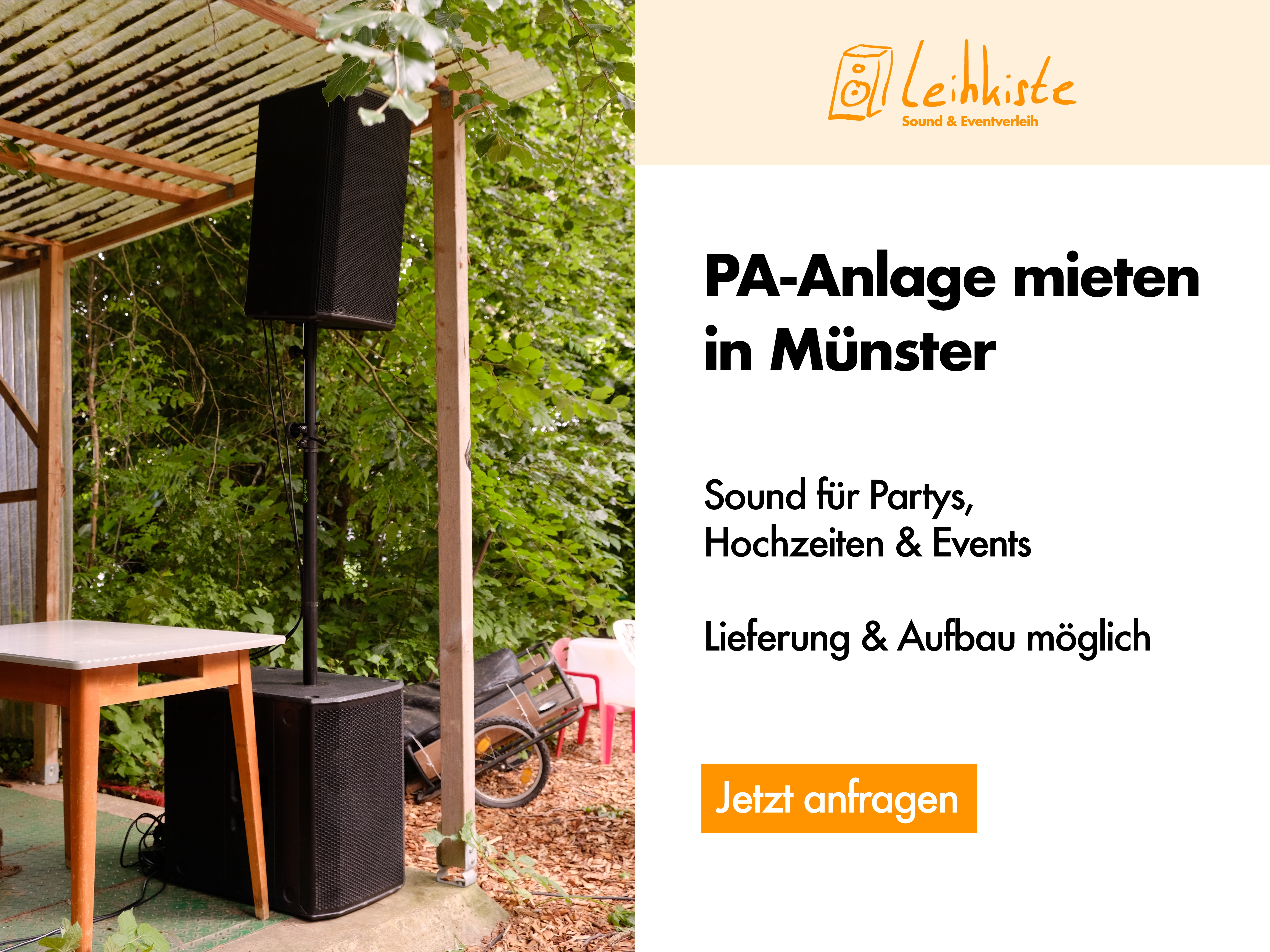 PA-Anlage für Party oder Event