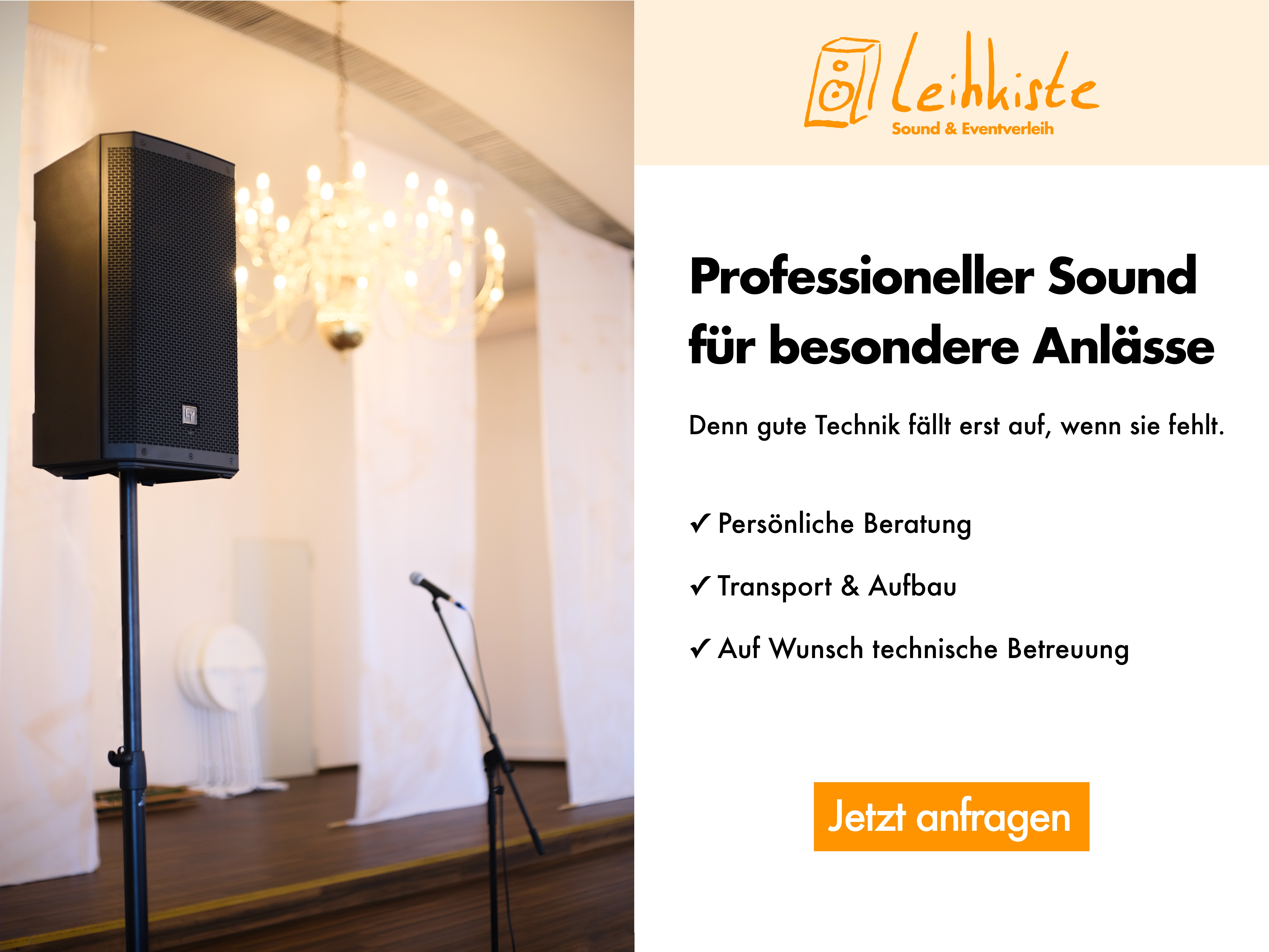 Mikrofonanlage für Hochzeit oder Event